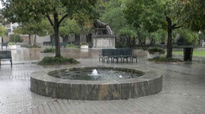 John Marshall Park, Lily Pond with Washington City Spring Marker: image. Click for full size.