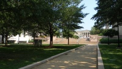 View from John Marshall Park, north across C Street, NW - the location of the old Washington Spring image. Click for full size.