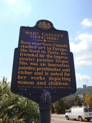 Mary Cassatt Marker. Click for full size. Mary Cassatt Marker image. Click for full size.