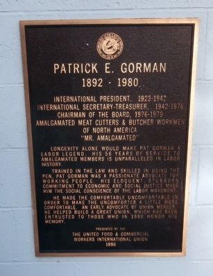 Patrick E. Gorman Marker. Click for full size. Patrick E. Gorman Marker image. Click for full size.