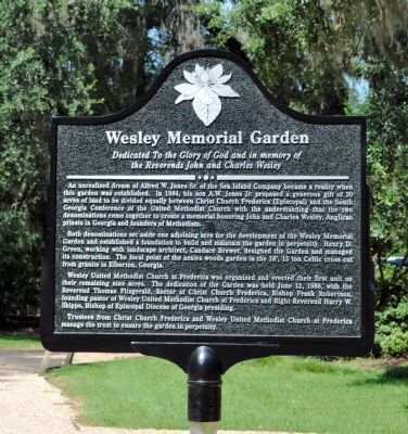 Wesley Memorial Garden Marker (Side 2) image. Click for full size.