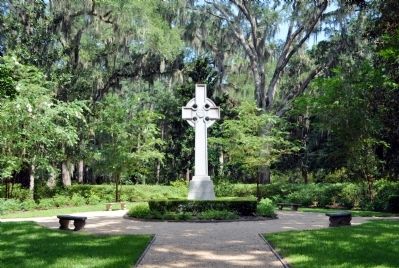 The Wesley Memorial Garden and the Celtic Cross image. Click for full size.