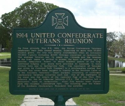 1914 United Confederate Veterans Reunion Marker image. Click for full size.