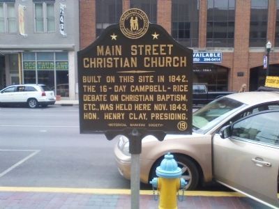 Main Street Christian Church Marker. Click for full size. Main Street Christian Church Marker image. Click for full size.