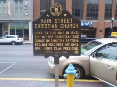 Main Street Christian Church Marker image. Click for full size.