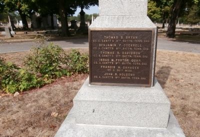 Left Plaque - - Confederate Soldiers Buried in this Cemetery Marker image. Click for full size.