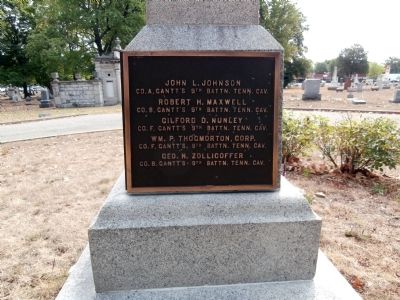 Right Plaque - - Confederate Soldiers Buried in this Cemetery Marker image. Click for full size.