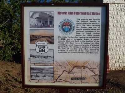 Historic John Osterman Gas Station Marker. Click for full size. Historic John Osterman Gas Station Marker image. Click for full size.