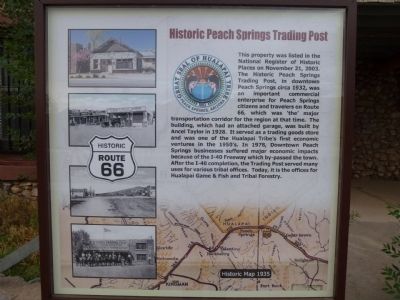 Historic Peach Springs Trading Post Marker image. Click for full size.