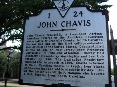 John Chavis Marker image. Click for full size.