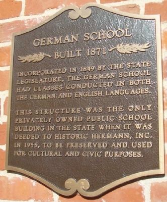 German School Marker image. Click for full size.