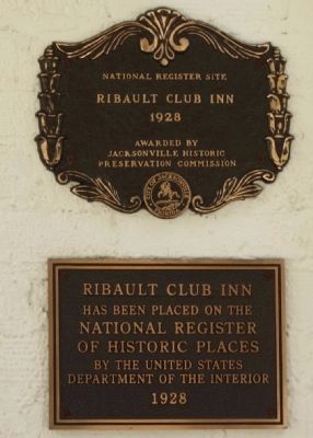 Right-side Ribault Club Inn Marker image. Click for full size.