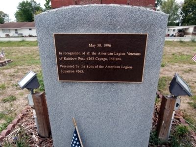 Wide View - - American Legion Veterans Marker image. Click for full size.