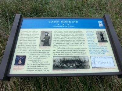 Camp Hopkins Marker. Click for full size. Camp Hopkins Marker image. Click for full size.