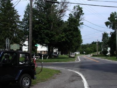 Fowlerville Marker as seen facing west on Co. Rte. 5 image. Click for full size.