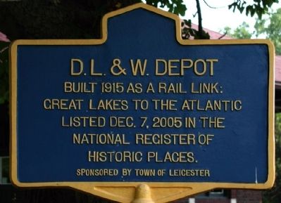 D. L. & W. Depot Marker image. Click for full size.