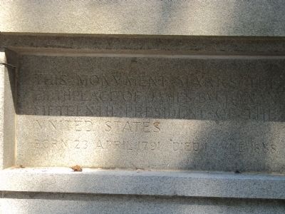 Birthplace of James Buchanan Marker. Click for full size. Birthplace of James Buchanan Marker image. Click for full size.