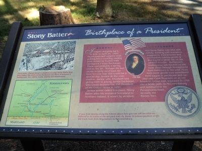 Stony Batter    Birthplace of a President Marker image. Click for full size.