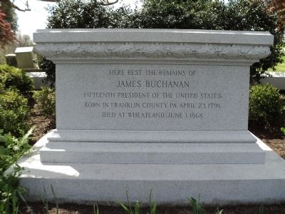 Grave of President James Buchanan. Click for full size. Grave of President James Buchanan image. Click for full size.