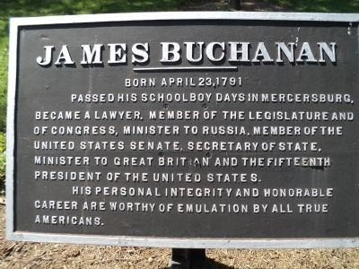 James Buchanan Marker. Click for full size. James Buchanan Marker image. Click for full size.