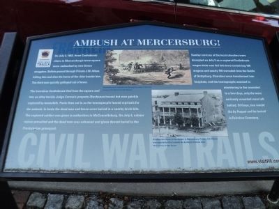 Ambush at Mercersburg Marker. Click for full size. Ambush at Mercersburg Marker image. Click for full size.