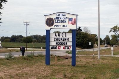 Sign - - " Cayuga American Legion Post #263 " image. Click for full size.