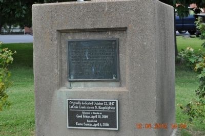 Cape La Croix Creek Marker. Click for full size. Cape La Croix Creek Marker image. Click for full size.