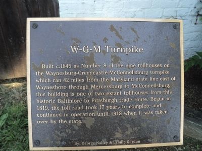 W-G-M Turnpike Marker image. Click for full size.