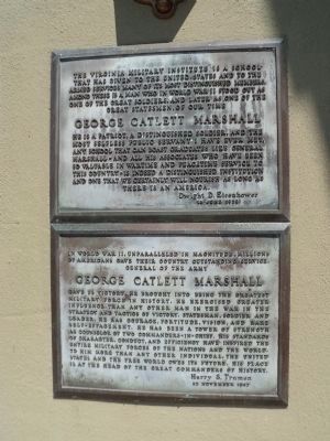 George Catlett Marshall Markers image. Click for full size.