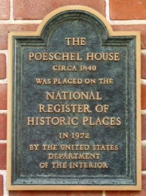 The Poeschel House NRHP Marker image. Click for full size.