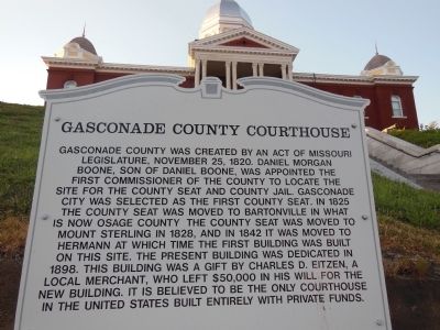 Gasconade County Courthouse Historical Marker image. Click for full size.