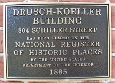 Drusch-Koeller Building NRHP Marker image. Click for full size.