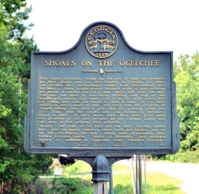 Shoals on the Ogeechee Marker image. Click for full size.