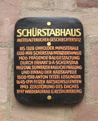 Schürstab House Marker image. Click for full size.