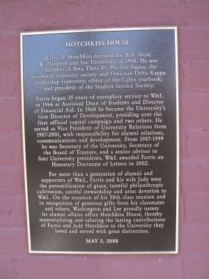 Hotchkiss House Marker image. Click for full size.