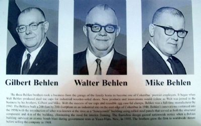 Behlen Brothers on Columbus Area Business Hall of Fame Marker image. Click for full size.