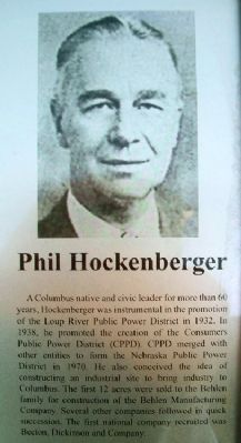 Phil Hockenberger on Columbus Area Business Hall of Fame Marker image. Click for full size.