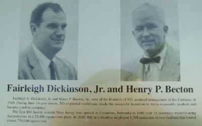 Dickinson and Becton on Columbus Area Business Hall of Fame Marker image. Click for full size.