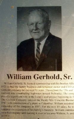 William Gerhold, Sr. on Columbus Area Business Hall of Fame Marker image. Click for full size.