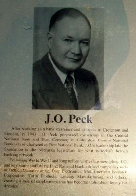 J.O. Peck on Columbus Area Business Hall of Fame Marker image. Click for full size.