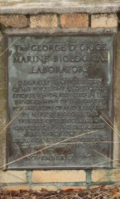 Grice Marine Laboratory Marker image. Click for full size.