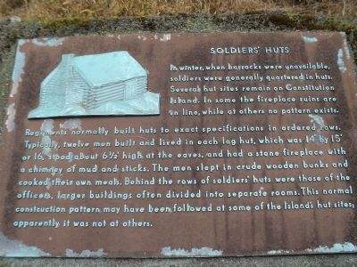 Soldiers’ Huts Marker image. Click for full size.