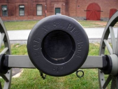 Stamped Muzzle of No. 824, 3-inch Ordnance Rifle, Phoenix Iron Company (Right Side) image. Click for full size.