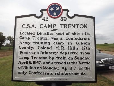 C.S.A. Camp Trenton Marker image. Click for full size.