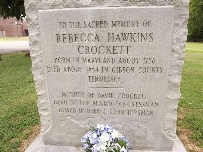 David Crockett's Mothers Grave. Click for full size. David Crockett's Mothers Grave image. Click for full size.