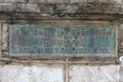 S.W. Angle of Fort Wood Marker image. Click for full size.