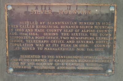 Silver Mountain Marker image. Click for full size.