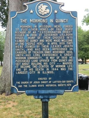 The Mormons in Quincy Marker image. Click for full size.