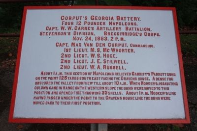 Corput's Georgia Battery Marker image. Click for full size.