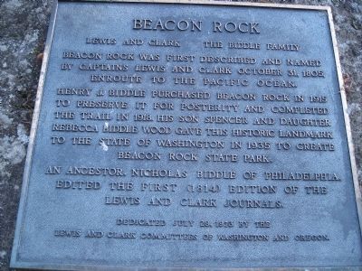 Beacon Rock Marker. Click for full size. Beacon Rock Marker image. Click for full size.
